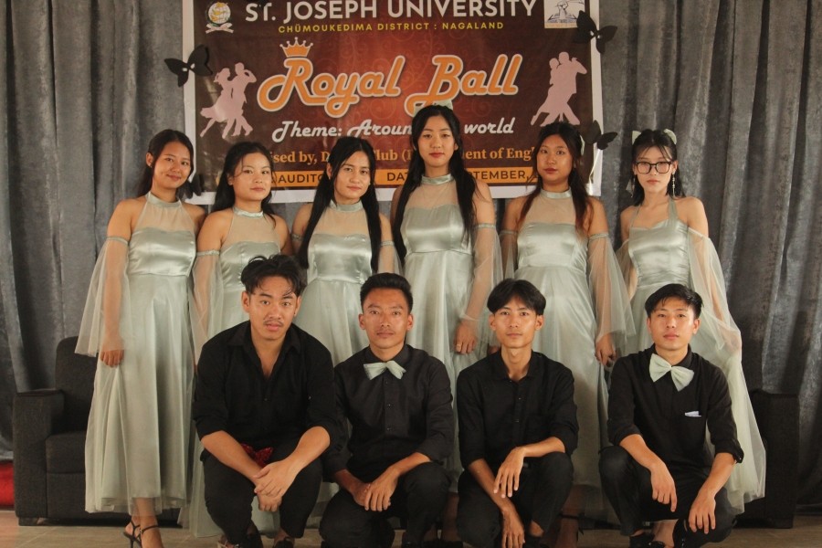 Some attendees of the ‘Royal Ball’ organised by the Drama Club of SJU’s Department of English on September 8. (Photo Courtesy: SJU)